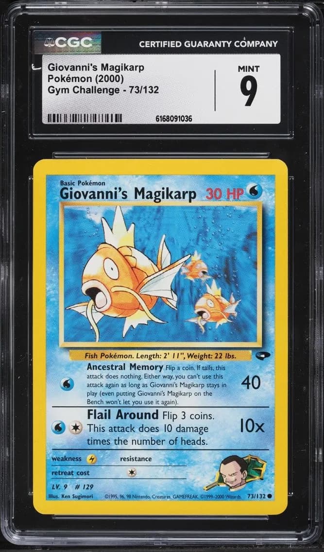 Giovanni's Magikarp, Gym Challenge - Unlimited, CGC 9