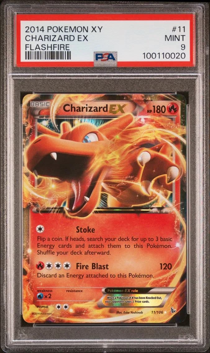 Charizard EX, XY Flashfire, PSA 9