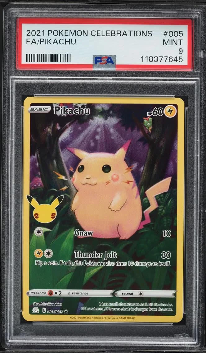 Pikachu, Celebrations, PSA 9