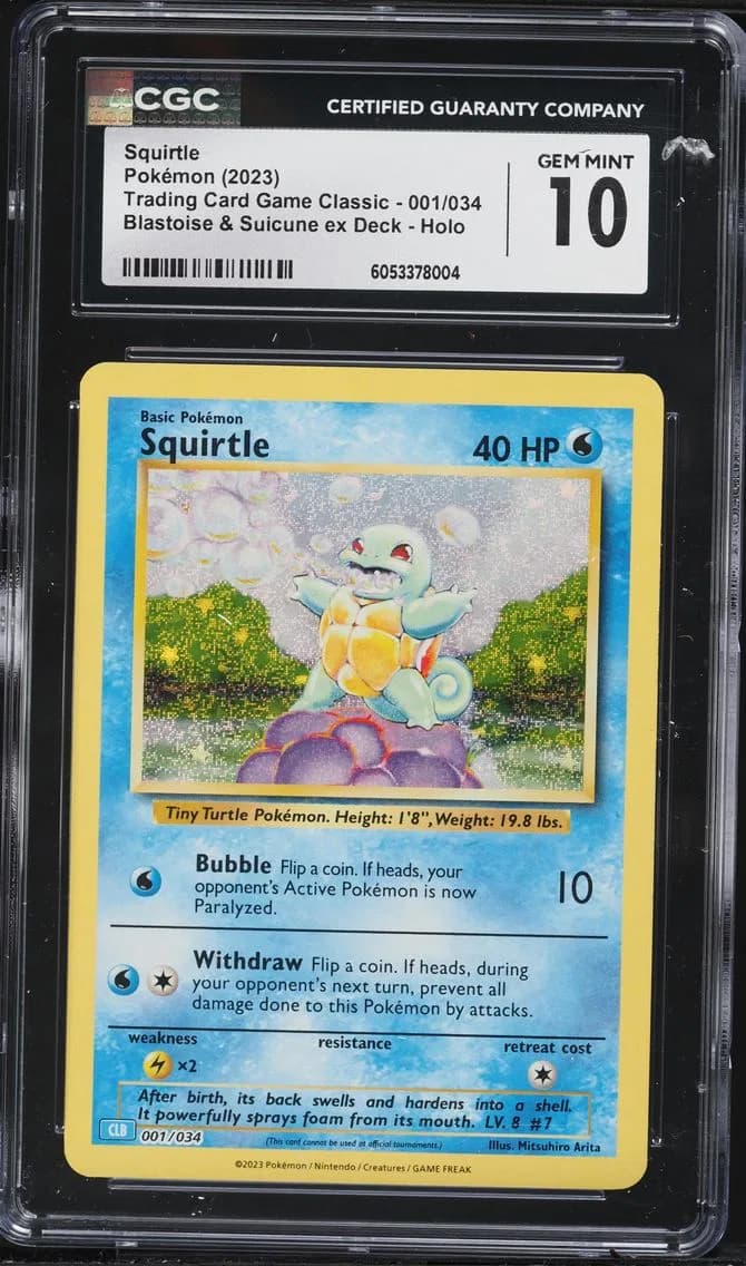 Squirtle, Trading Card Game Classic - CLV, CLC, CLB, CGC 10