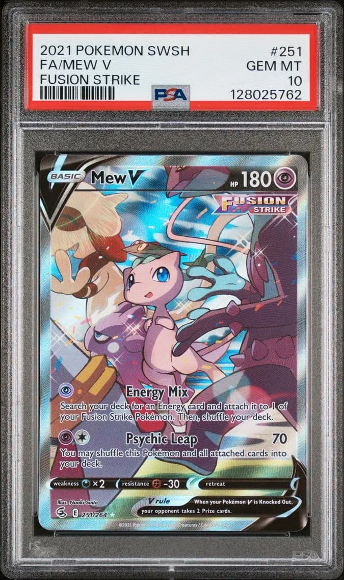 Mew V, Sword & Shield Fusion Strike, PSA 10