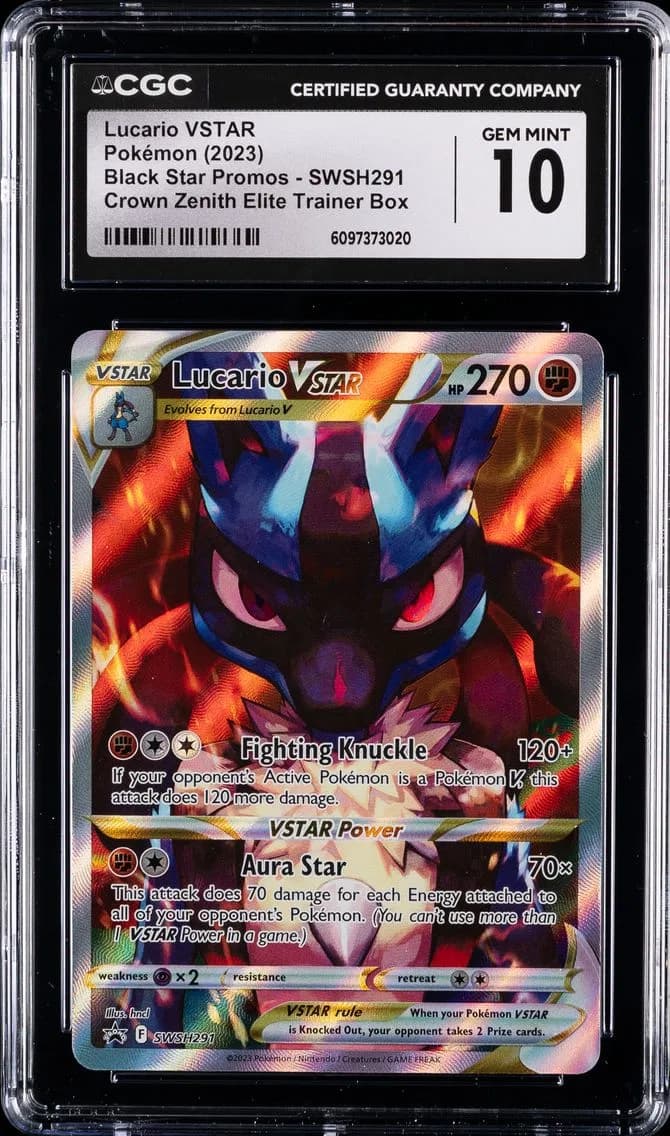 Lucario VSTAR, Black Star Promos - Sword & Shield, CGC 10