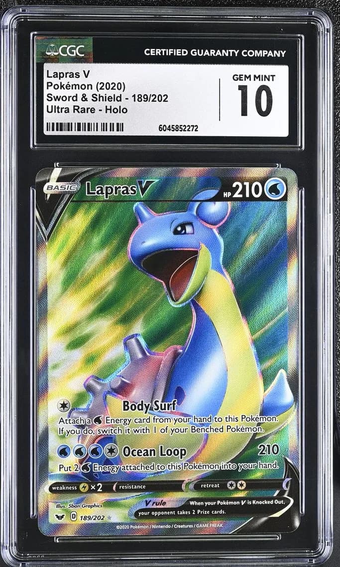 Lapras V, Sword & Shield, CGC 10