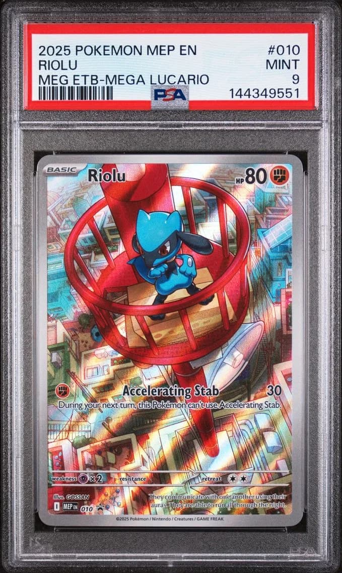 Riolu, Me Black Star Promo, PSA 9