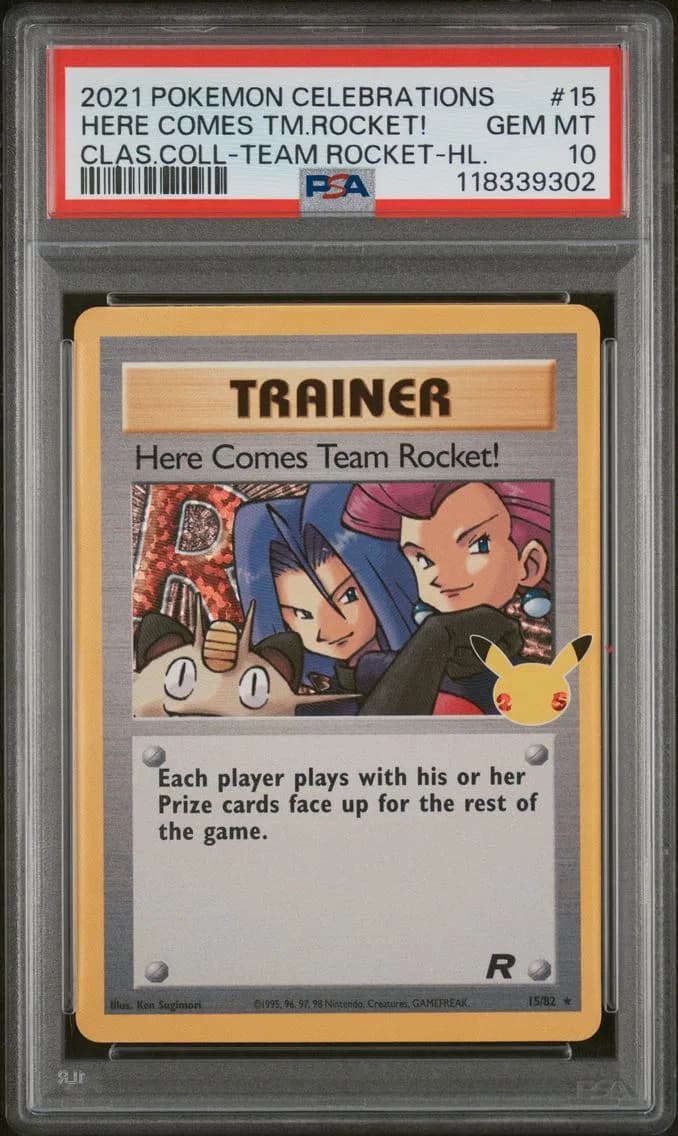Here Comes Team Rocket!-Holo, Celebrations Classic Collection, PSA 10