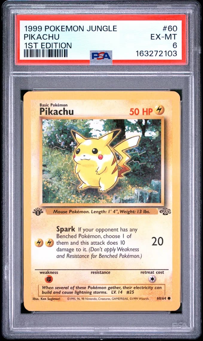 Pikachu 1st Edition, Jungle, PSA 6