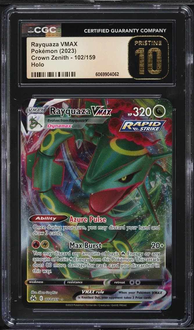 Rayquaza VMAX, Crown Zenith, CGC 10