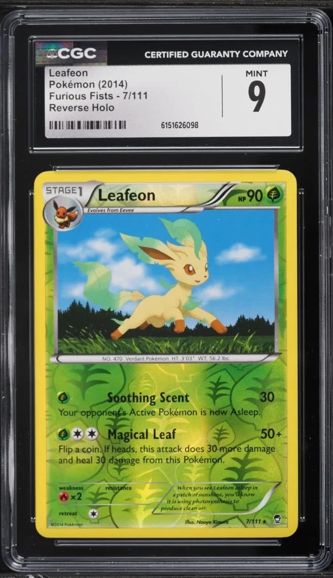 Leafeon, Furious Fists, CGC 9