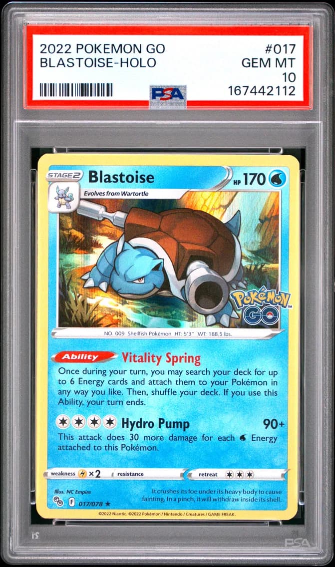 Blastoise-Holo, Go, PSA 10