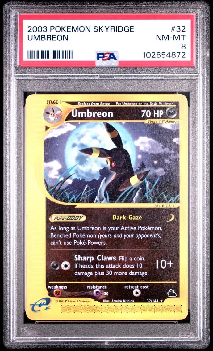 Umbreon, Skyridge, PSA 8