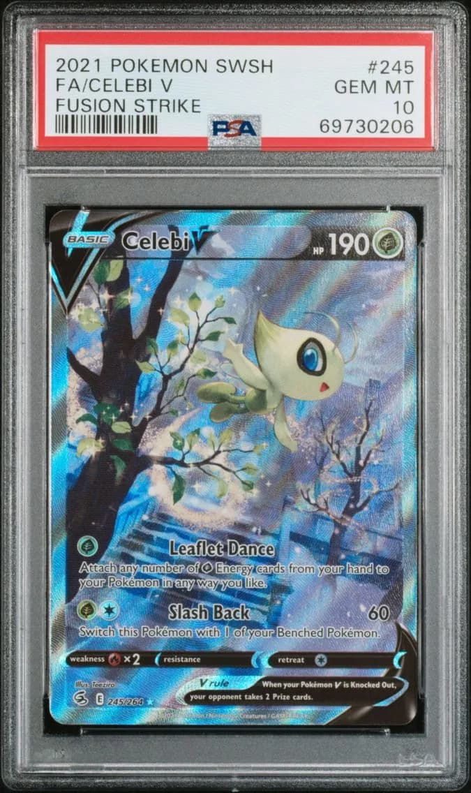 Celebi V, Sword & Shield Fusion Strike, PSA 10