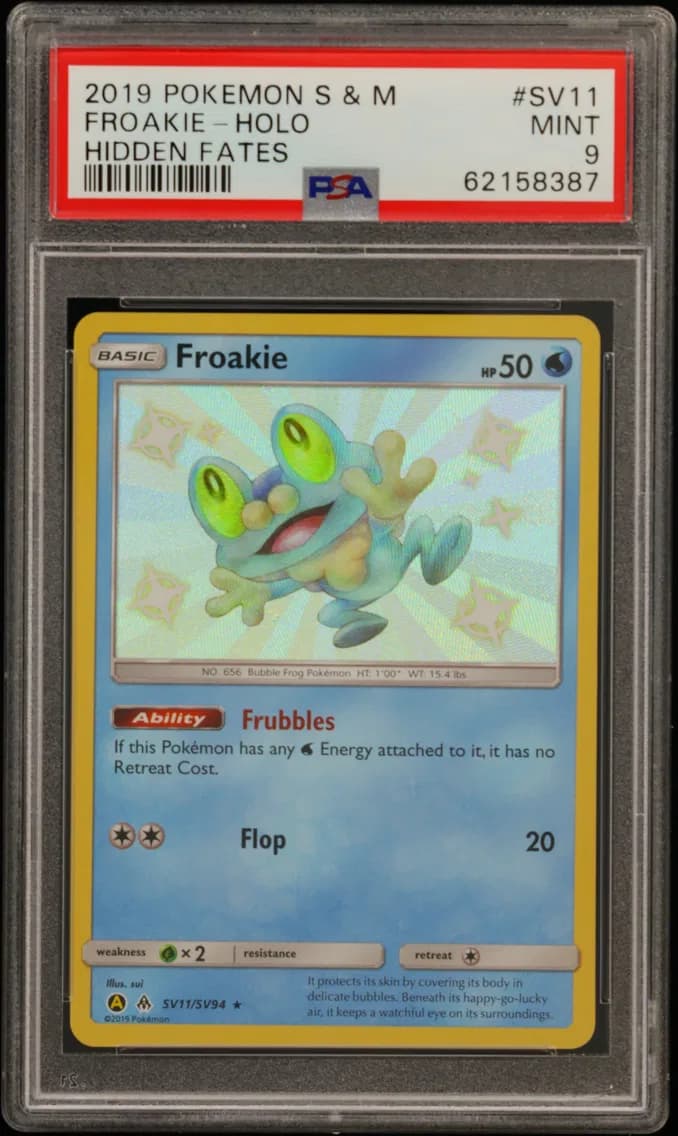 Froakie-Holo, Sun & Moon Hidden Fates, PSA 9