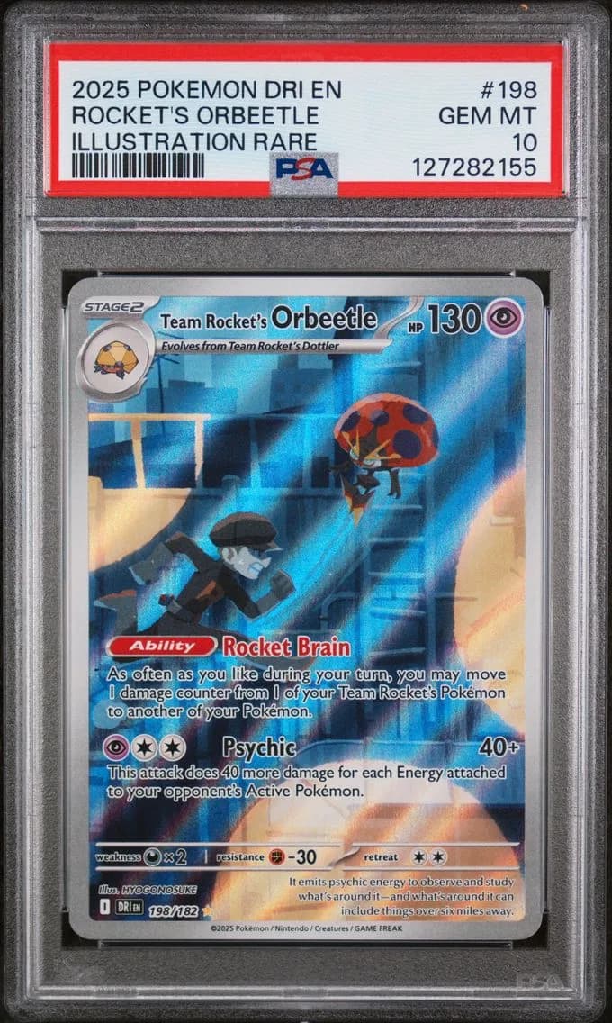 Team Rocket's Orbeetle, Destined Rivals, PSA 10