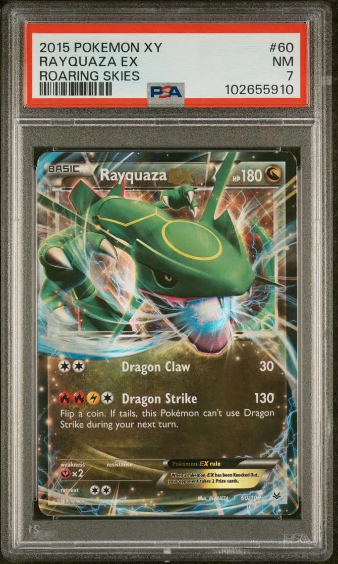 Rayquaza EX, XY Roaring Skies, PSA 7
