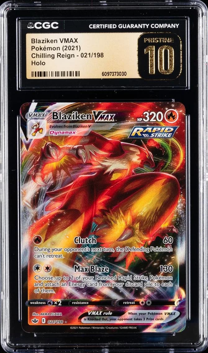 Blaziken VMAX, Chilling Reign, CGC 10