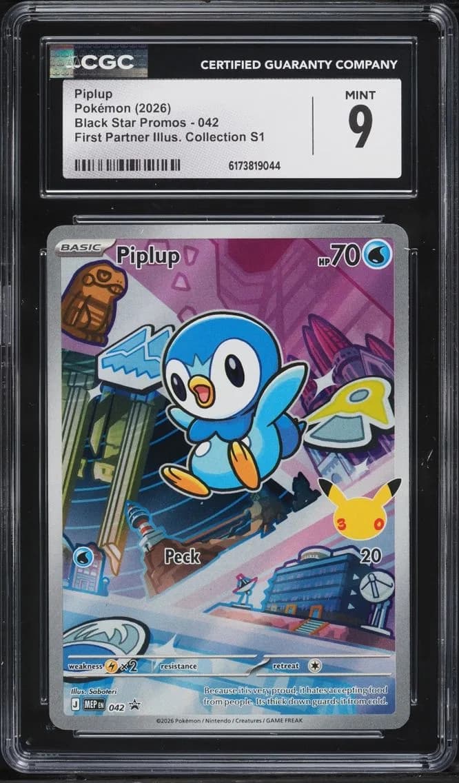 Piplup, Black Star Promos - Mega Evolution MEP EN, CGC 9