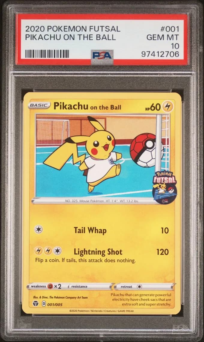 Pikachu on the Ball, Futsal, PSA 10
