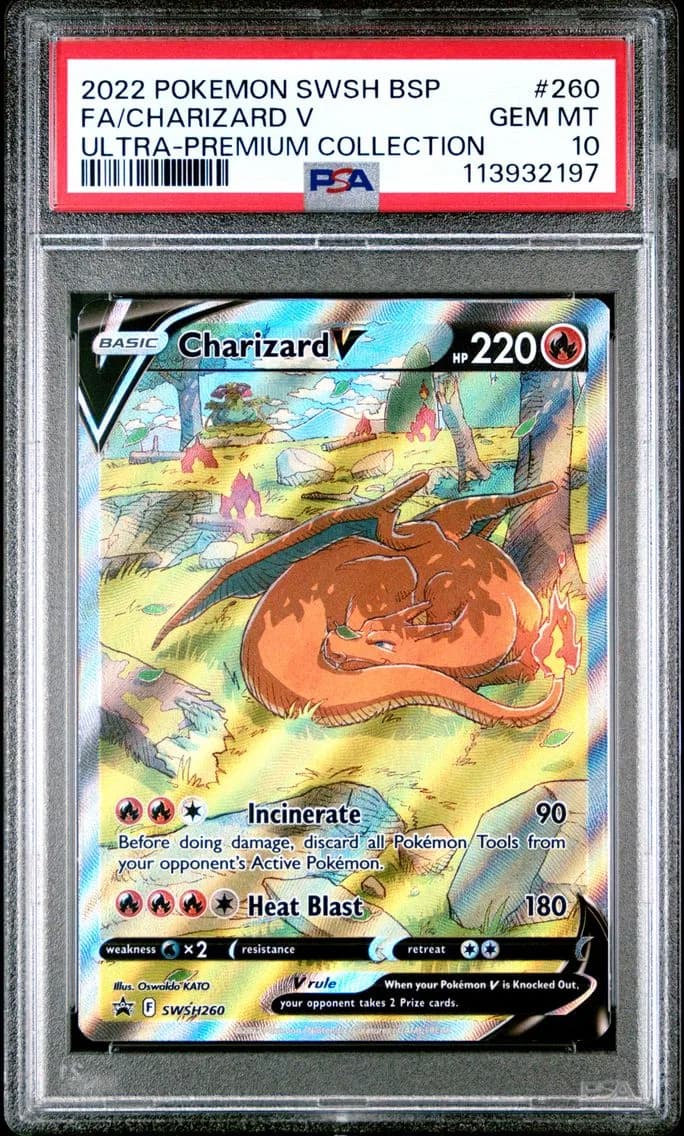 Charizard V, Swsh Black Star Promo, PSA 10