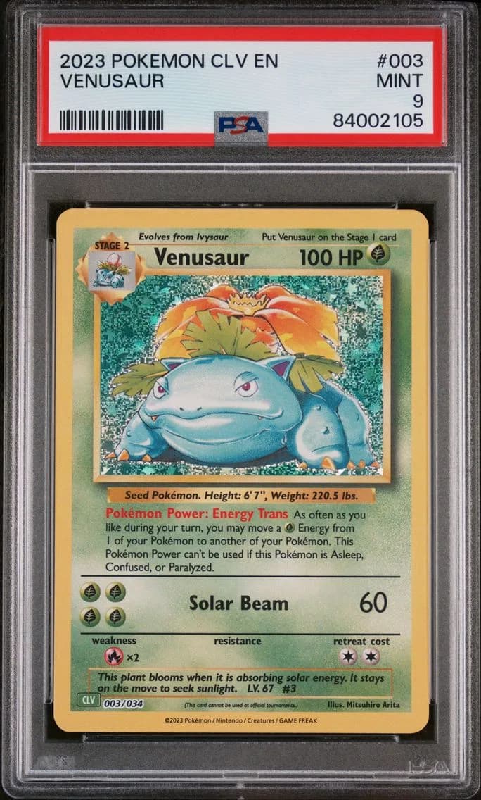 Venusaur, CLV-Trading Card Game Classic Venusaur & Lugia EX Deck, PSA 9