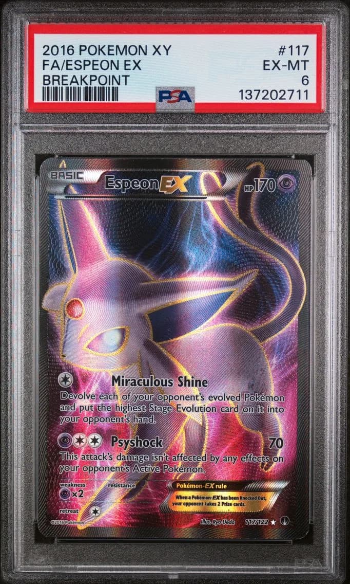 Espeon EX, XY Breakpoint, PSA 6