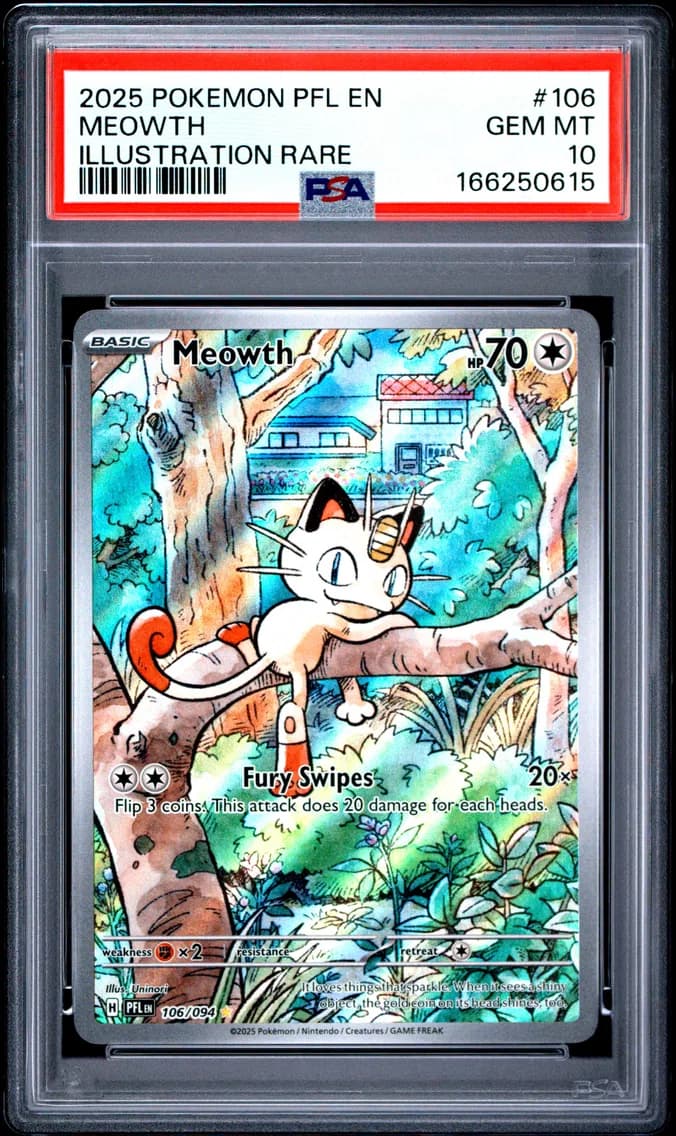 Meowth, Phantasmal Flames, PSA 10