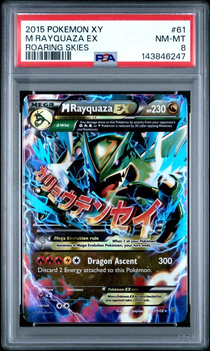 M Rayquaza EX, XY Roaring Skies, PSA 8