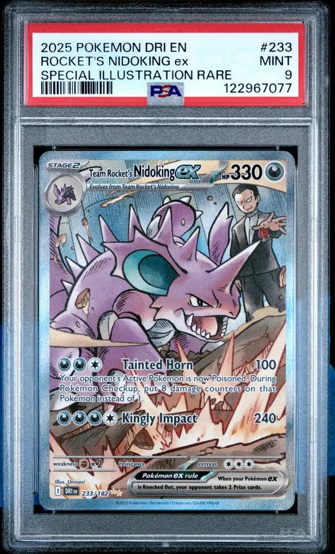 Team Rocket's Nidoking EX, Destined Rivals, PSA 9