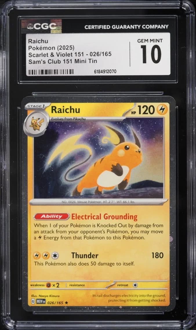 Tin Raichu, Scarlet & Violet 151, CGC 10