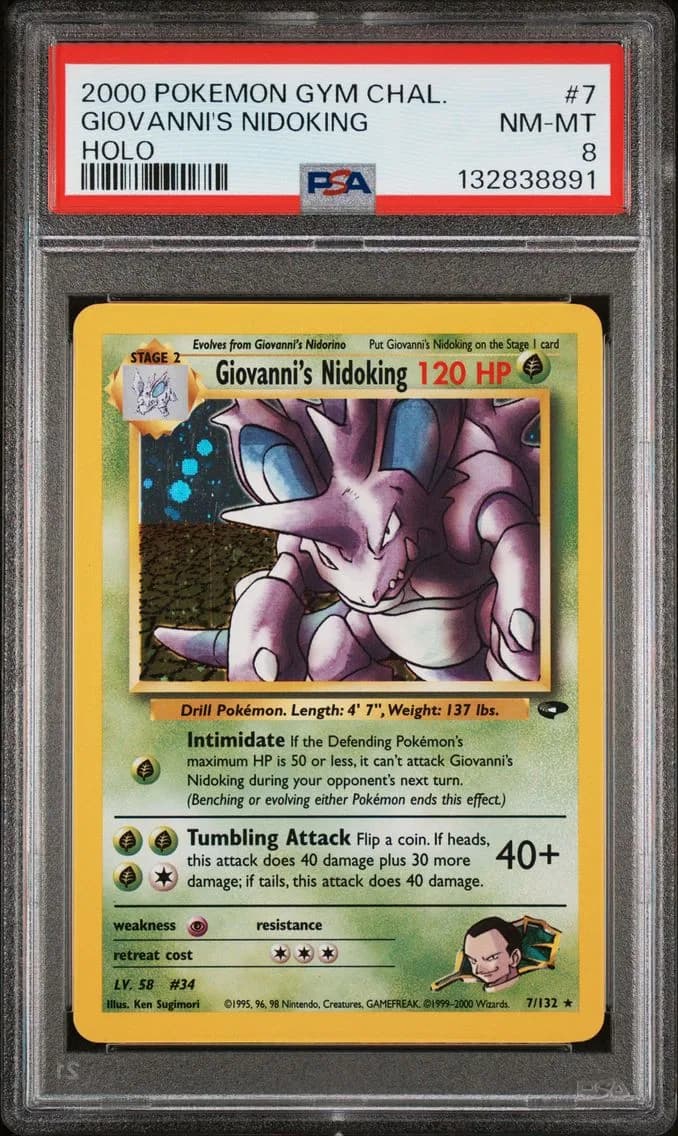 Giovanni's Nidoking, Gym Challenge, PSA 8