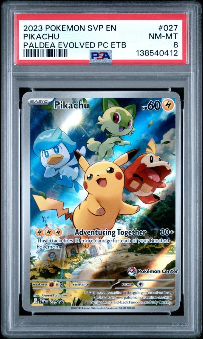 Pikachu, SV Black Star Promo, PSA 8