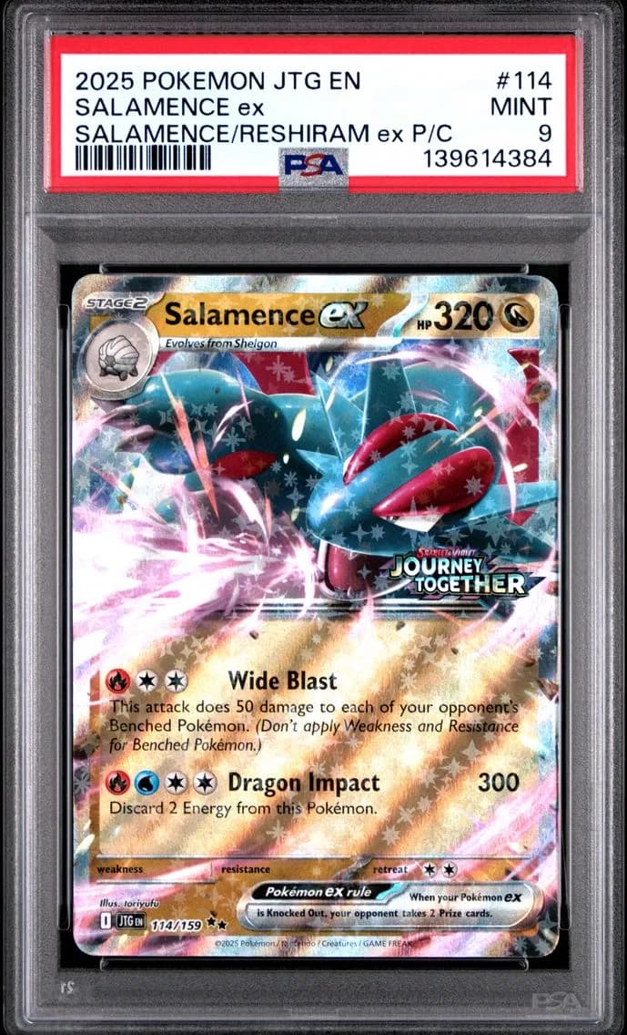 Salamence EX, Journey Together, PSA 9