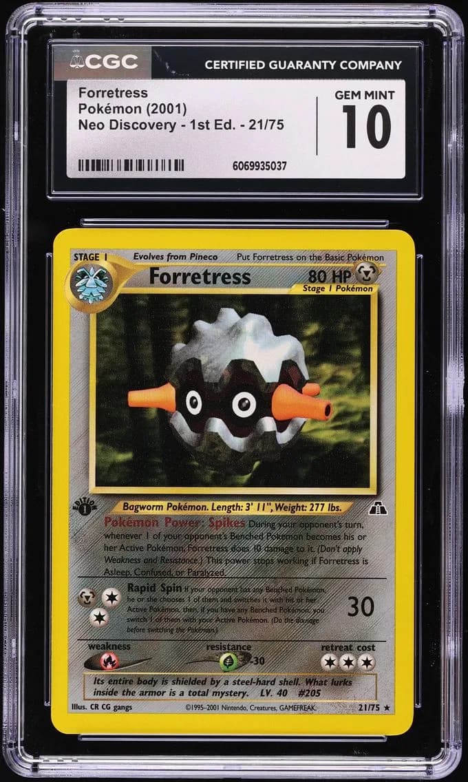 Forretress, Neo Discovery - 1st Edition, CGC 10