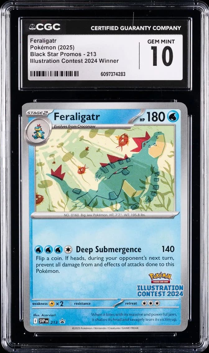 Feraligatr, Black Star Promos - Scarlet & Violet SVP EN, CGC 10