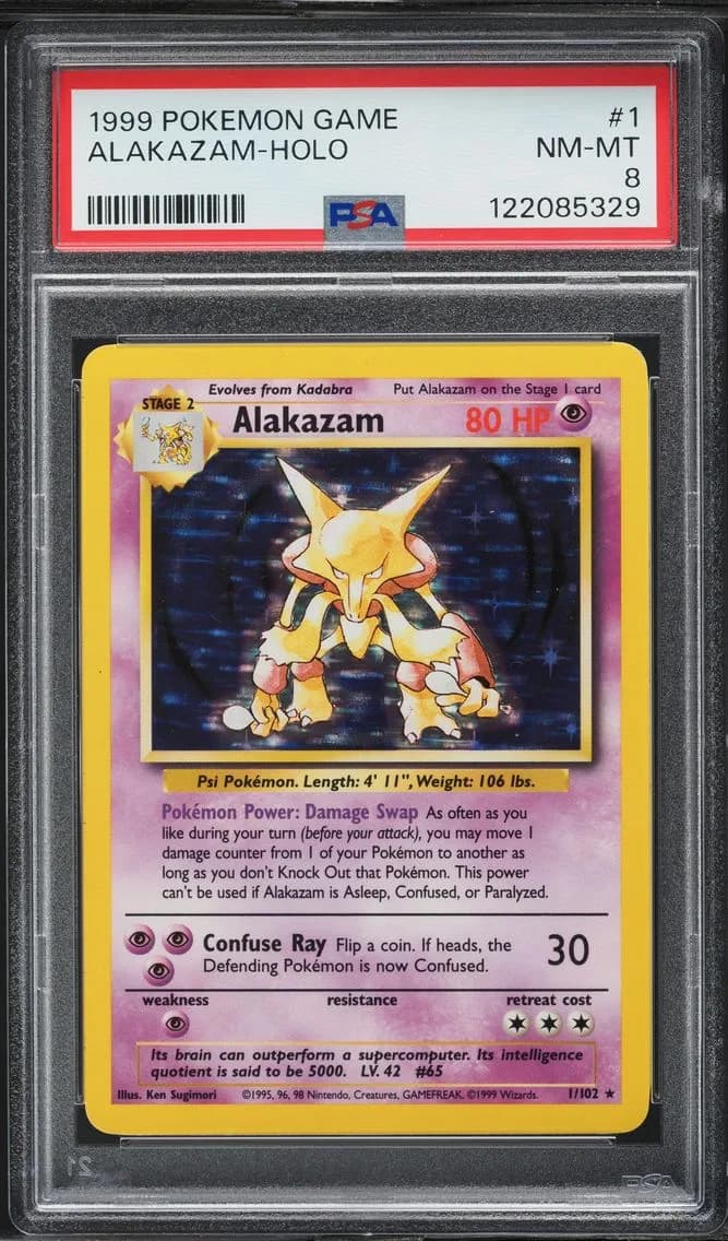 Alakazam-Holo, Game, PSA 8