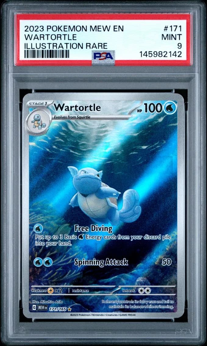 Wartortle, 151, PSA 9