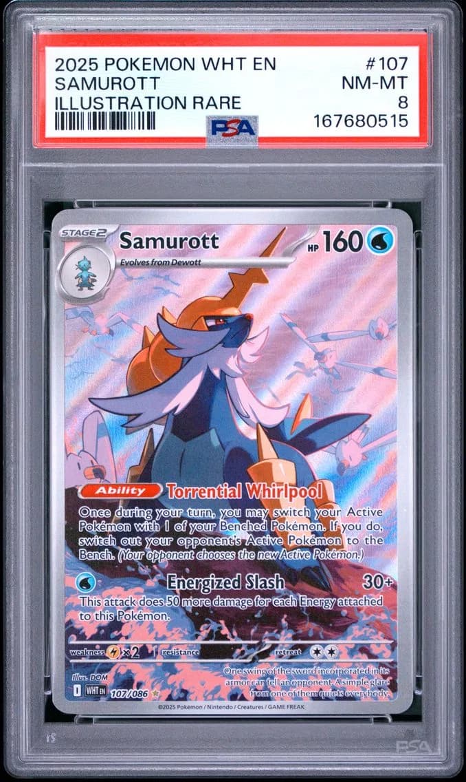 Samurott, White Flare, PSA 8