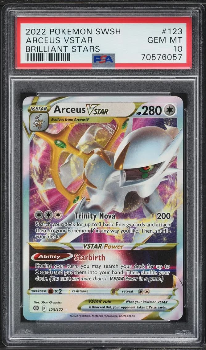 Arceus VSTAR, Sword & Shield Brilliant Stars, PSA 10