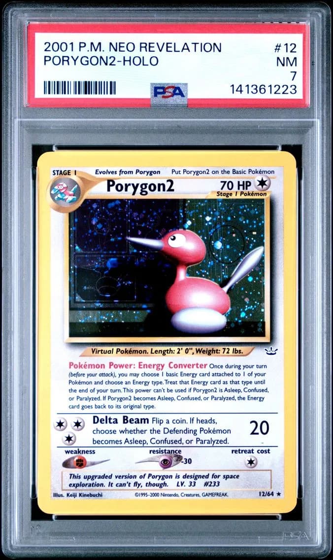 PORYGON2-Holo, Neo Revelation, PSA 7