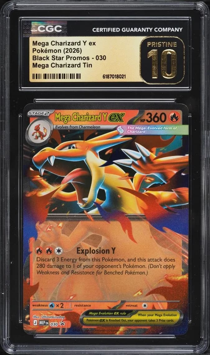 Mega Charizard Y EX, Black Star Promos - Mega Evolution MEP EN, CGC 10