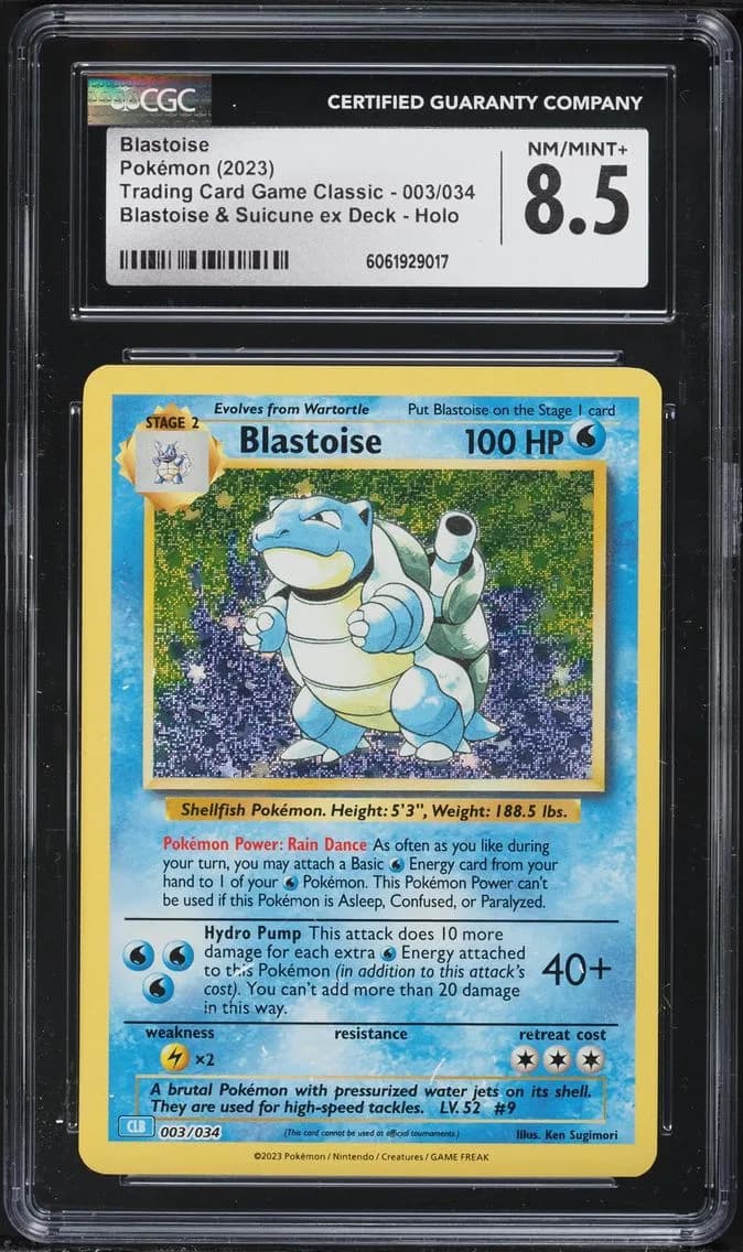 Blastoise, Trading Card Game Classic - CLV, CLC, CLB, CGC 8.5