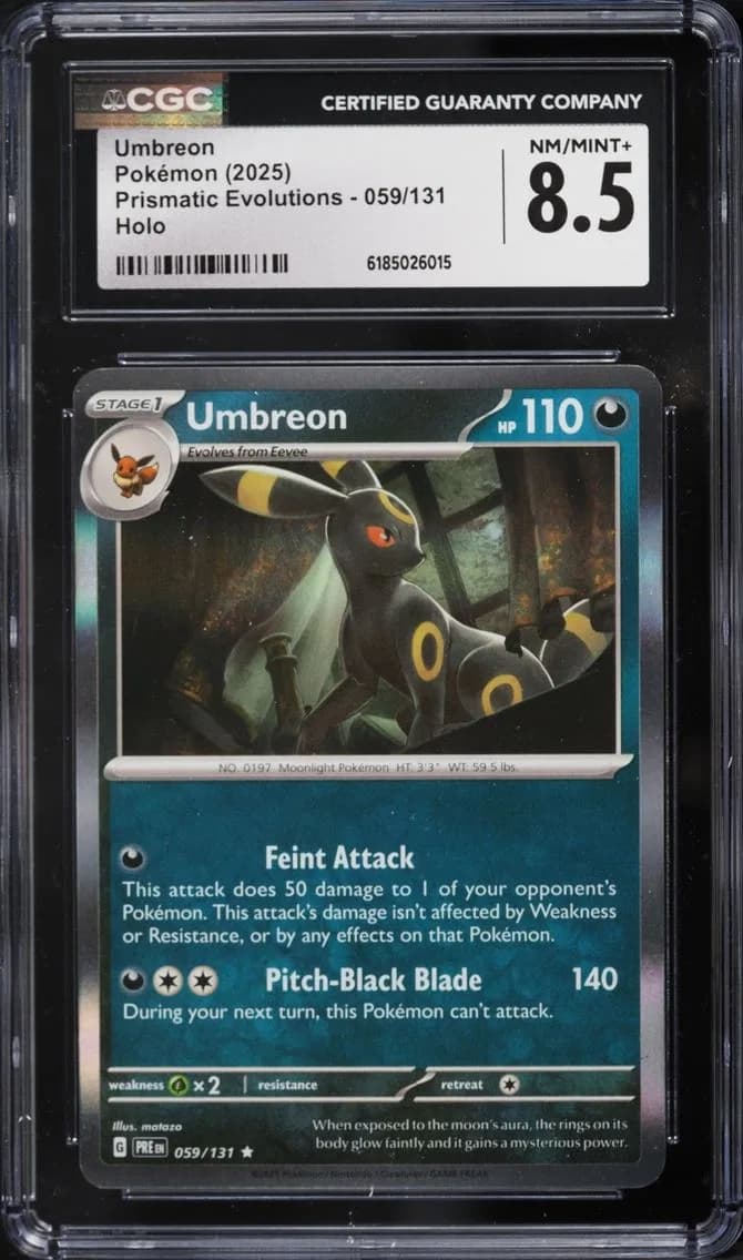 Umbreon, Prismatic Evolutions, CGC 8.5