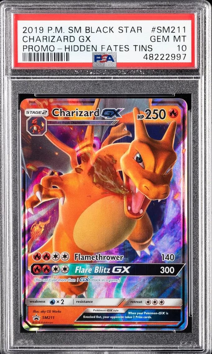 Charizard GX, SM Black Star Promo, PSA 10