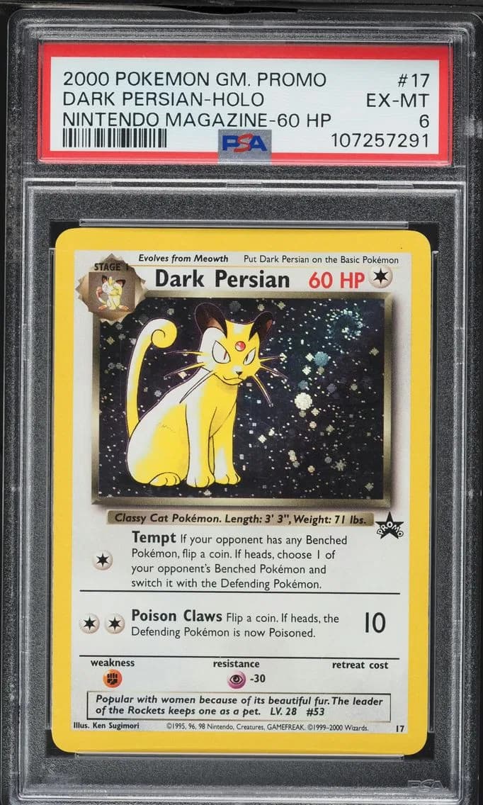 Dark Persian-Holo, Game Promo, PSA 6