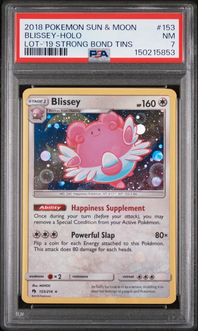 Blissey-Holo, Sun & Moon Lost Thunder, PSA 7