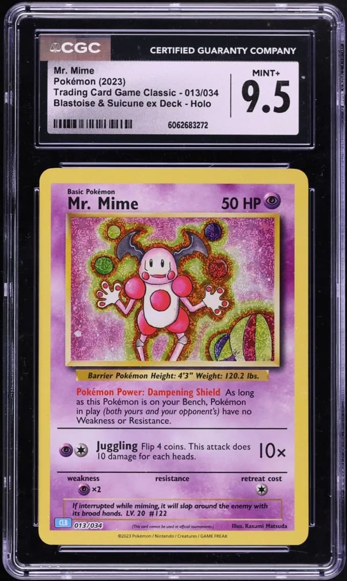 Mr. Mime, Trading Card Game Classic - CLV, CLC, CLB, CGC 9.5