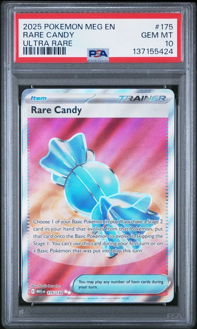 Rare Candy, Mega Evolution, PSA 10