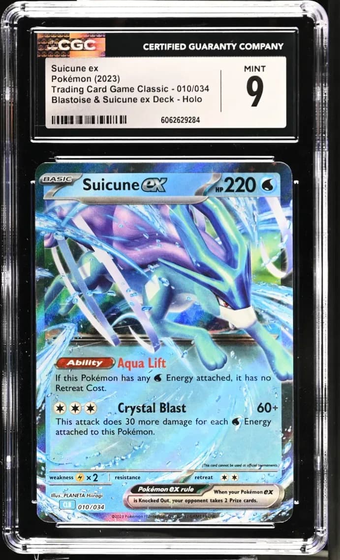 Suicune ex, Trading Card Game Classic - CLV, CLC, CLB, CGC 9