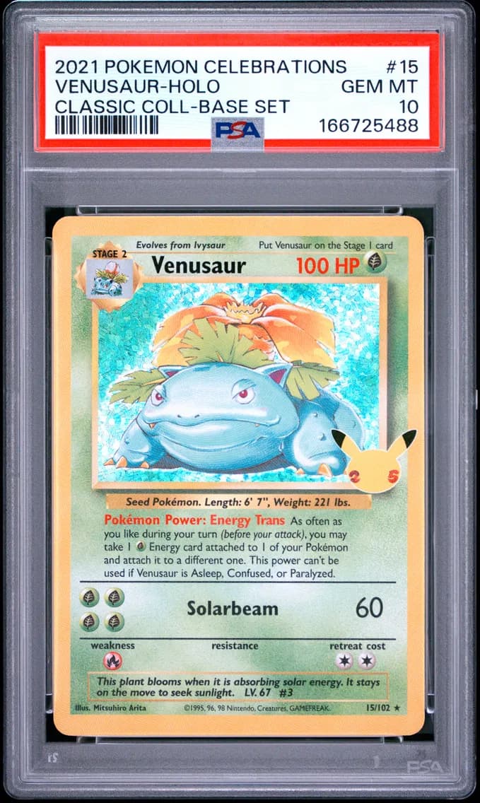 Venusaur-Holo, Celebrations Classic Collection, PSA 10