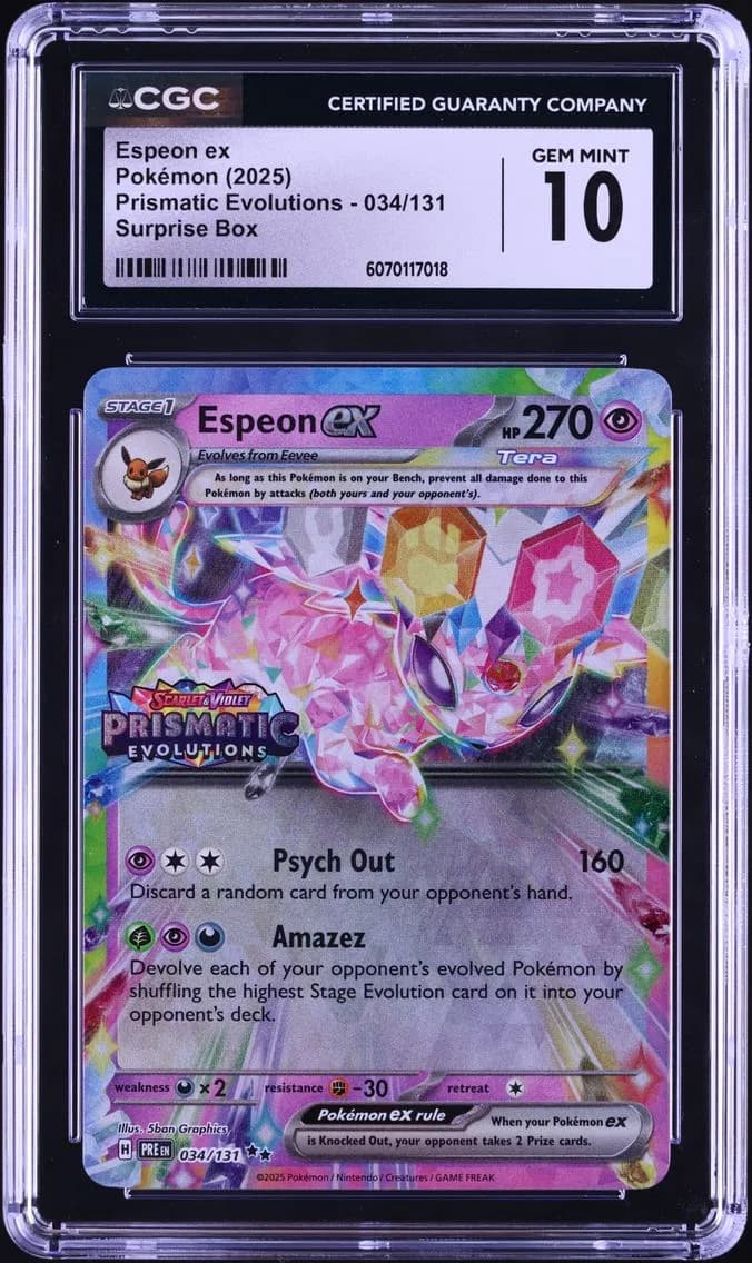Espeon EX, Prismatic Evolutions, CGC 10