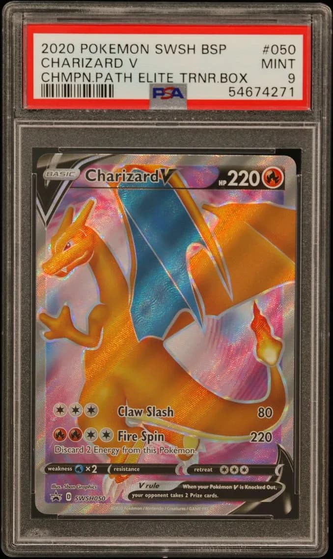 Charizard V, Swsh Black Star Promo, PSA 9